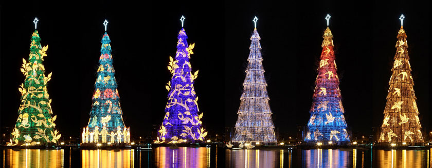 Оформление новогодних елок в Москве