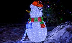Светодиодная фигура из акрила «Снеговик»